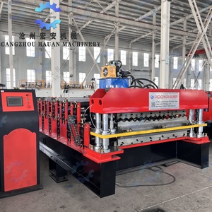 Machine de production de tuiles de toiture en acier galvanisé à chaud antirouille, double couche, entièrement automatique, contrôlée par PLC, avec roulement à billes - Product Image 3