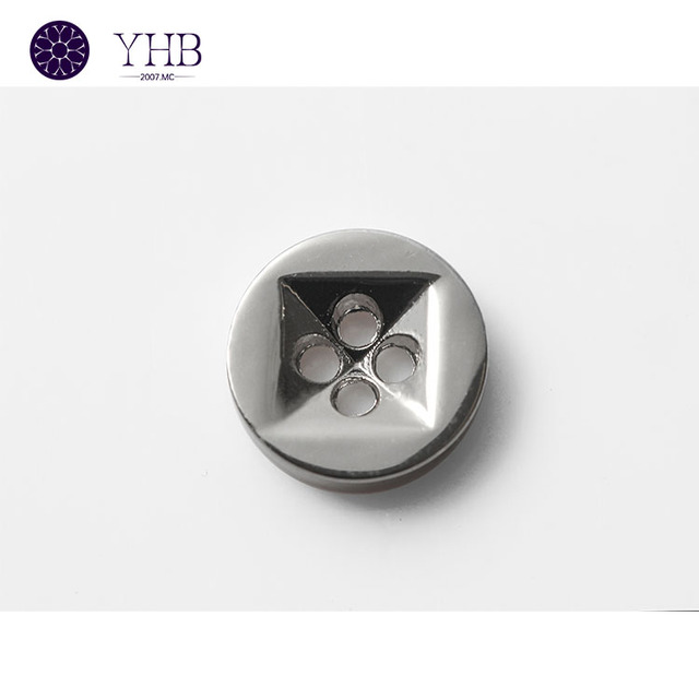 Manufacturers Direct Sale Price Custom Decorative Polo Shirt Clothes Logo Metal 4 Hole Metal Buttons