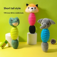 Jouets à mâcher pour chiens Zoyi Pet Modern TPR en peluche, avec papier sonore, interactifs, résistants aux morsures, pour soulager l'ennui, pour chiens et chats