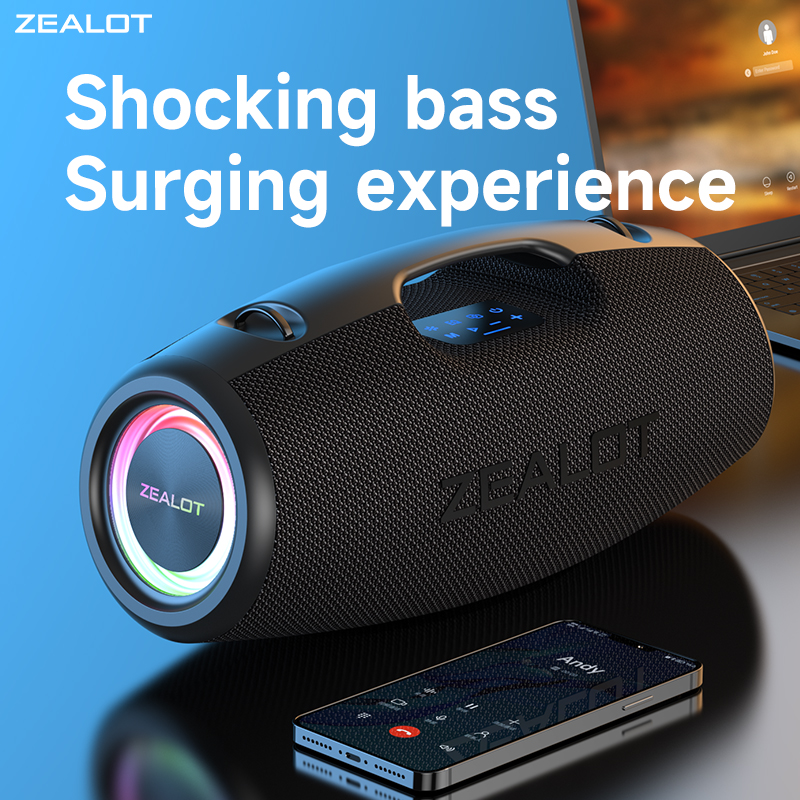 Zealot 100w Bluetooth Speaker - 24000mah Battery Power