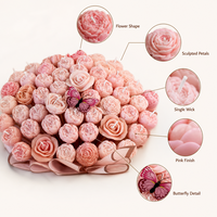 Handgemachte Blumenförmige Einflammige Sojawachs-Duftkerze mit Individuellem Logo-Etikett und Geschenkverpackung