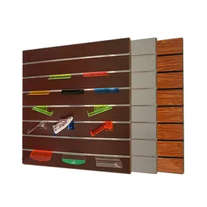 Mobiele Telefoon Accessoires Winkel Mdf Decoratieve Muur Plank Slatwall Slat Wall Display Board