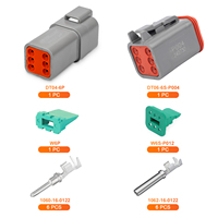 JRready Deutsch DT Wasserdichtes Steckverbinder-Set 6-polig mit # 16 Gestanzte Kontakte, 14-18 AWG - Kabelverbinder für Automobile und LKWs.