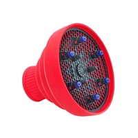 Diffuseur de sèche-cheveux pliable et télescopique avec cache-vent en silicone pour le coiffage et les boucles, idéal pour les salons de coiffure