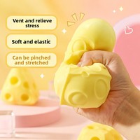 Jouet anti-stress en forme de fromage simulé TPR transfrontalier, cube créatif à rebond lent, jouet de décompression surdimensionné pour jeunes