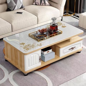 Nouveauté <span class=keywords><strong>2023</strong></span>, Ensemble de Salon Nordique au Design Simple avec Cadre en Bois, <span class=keywords><strong>Table</strong></span> <span class=keywords><strong>Basse</strong></span> Moderne en Verre de Luxe, Prix de Gros Exceptionnel - Product Image 4
