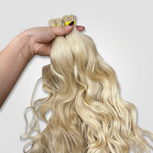 ซัพพลายเออร์ผมแท้สีบลอนด์ธรรมชาติแบบลอนสำหรับถักเปีย ขายส่ง - Product Image 1