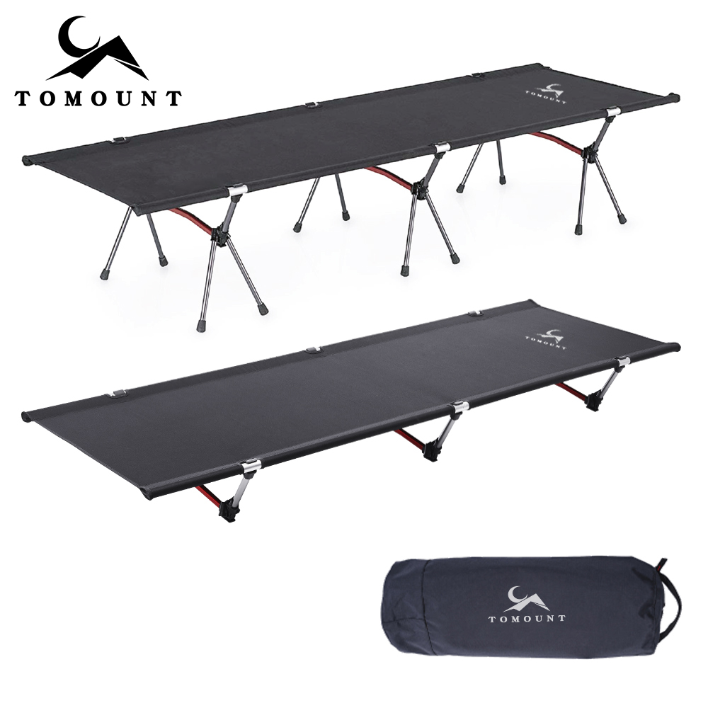 Tomount легкая Высококачественная стальная портативная дешевая складная металлическая кровать для кемпинга на открытом воздухе