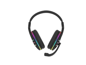 Colorido íris iluminado som estéreo todas as plataformas de jogo, suporte para pc, gaming, headphones com microfone