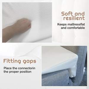 Almohada de cuña de cama de 1,6 pulgadas tamaño King, cojín Lumbar con cremallera lavable extraíble para relleno de huecos para cabecero, sofá cama - Product Image 3