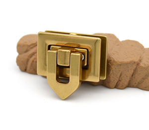 हैंडबैग बैग हार्डवेयर एक्सेसरी आयताकार फ्लिप लॉक के लिए हैंडबैग पर्स क्लैंप बंद चमड़े के शिल्प पीतल बैग बैग ताले - Product Image 1