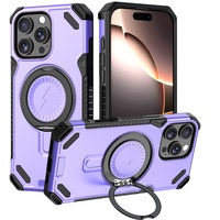Coque antichoc en TPU et PC avec support magnétique rotatif à 360° pour iPhone 17 Air 16 Pro Max 15 14 13 – Vente en gros usine