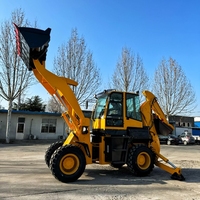 Mesin Penggali Backhoe Loader 4x4 untuk Kontraktor Proyek Pipa Utilitas Kota