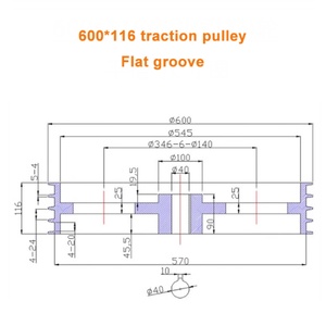 Polea de Tracción D600 de 4 Ranuras con Recubrimiento Cerámico/Acero Anodizado Duro - Product Image 4