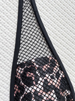 Sexy Lady G String Micro Thong Bikini Badmode Gestreept Luipaard Plaid Bloemenprint 2-delig Visnet Mesh Anti-UV Zomerbadpakken