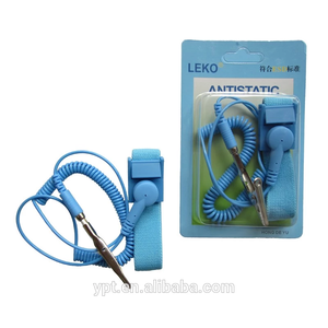 Cable de bobina de PU de 2,4 m, longitud de cable de tierra, banda <span class=keywords><strong>antiestática</strong></span> azul, correa de muñeca ESD <span class=keywords><strong>antiestática</strong></span>/<span class=keywords><strong>pulsera</strong></span> de Metal <span class=keywords><strong>antiestática</strong></span> - Product Image 3
