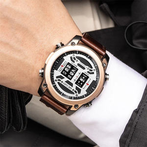MEGIR 2142 แฟชั่นธุรกิจหนังโบราณ 30 บาร์กันน้ำนาฬิกาผู้ชาย <span class=keywords><strong>SEIKO</strong></span> กลไกสแตนเลสสตีลแสดงวันที่ 4 - Product Image 6