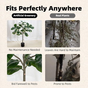 Árbol Artificial <span class=keywords><strong>de</strong></span> Ficus Lyrata en Maceta para Interiores, Ramas con Textura Realista, Bonsái para Decoración <span class=keywords><strong>de</strong></span> Sala <span class=keywords><strong>de</strong></span> Estar y Eventos - Product Image 5