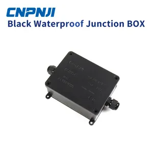 Waterproof Outdoor 2 Way M16x1.5 Terminal Electrical Black Abs Junction Box Enclosure