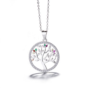 2025 New Arrival Trendy Jewelry New 925 Sterling Silver <strong>Necklace</strong> <strong>Tree</strong> of Life Pendant <strong>Necklace</strong> for Women - Product Image 6