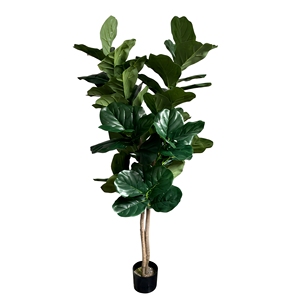 Fiori Decorativi, Ghirlande e Piante Artificiali, <span class=keywords><strong>Albero</strong></span> di <span class=keywords><strong>Ficus</strong></span> Lyrata Artificiale Sempreverde per Decorazioni di Eventi, Matrimoni e Feste - Product Image 6