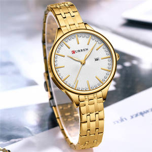 Montres à quartz pour femmes CURREN 9099, mode, étanches, bracelet en acier inoxydable, mouvement japonais, montres-bracelets avec date, montre pour femmes - Product Image 1