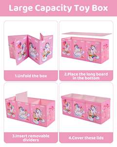 Meilleures ventes directes tout nouveau <span class=keywords><strong>produit</strong></span> boîte de rangement de jouets rose de haute qualité organisateur de trucs de bébé portable - Product Image 4