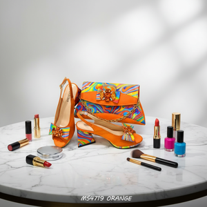 Zapatos y bolsos a juego italianos baratos y finos de oro que combinan con conjunto de buen estilo para mujer - Product Image 1