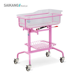 Cuna de Hospital para Bebés y Niños, Modelo X01-5, con Ruedas, Función Única, Metálica, para Uso Médico, de Plástico, para Recién Nacidos y Pediátricos, Manual - Product Image 3