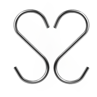 Crochet en S en acier inoxydable 304 pour accrocher des objets dans des hamacs, des ateliers de balançoires ou des garages.