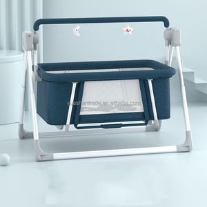 <span class=keywords><strong>Culla</strong></span> Dondolo Regolabile in Metallo per Neonati con Altalena Elettrica Automatica e Musica, Design Pieghevole - Product Image 2