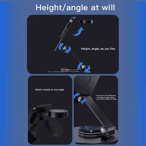 Nouvelle idée de produit 2024 Station de charge pliable 360 Rotation flexible bureau magnétique 3in1 chargeur sans fil support pour téléphone portable - Product Image 4