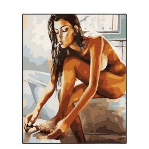 GX37185- 40*50 Décoration d'intérieur, Peinture à l'huile sur toile, Femme romantique nue sur la <span class=keywords><strong>plage</strong></span>, Design d'image - Product Image 1