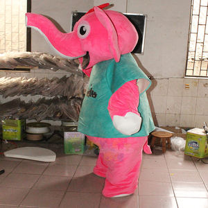 Costume de mascotte d'éléphant <span class=keywords><strong>rose</strong></span> pour adulte certifié CE de Guangzhou Enjoyment, costume de cosplay de dessin animé pour événements commerciaux et promotions - Product Image 3