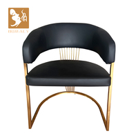 Moderne Simple Lumière Luxe Or Doré Métal Fer Acier Tube Jambe Imperméable Microfibre Cuir Exécutif Confortable Chaise Bureau