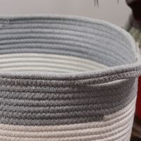 Panier de rangement pliable multifonction en corde de coton artisanal de haute qualité pour vêtements, décoration intérieure et panier cadeau pour enfants