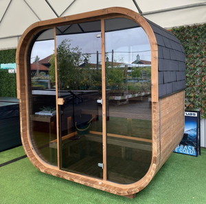 Nouveau design moderne, sauna extérieur en bois massif de cèdre rouge canadien, sauna traditionnel chauffé au bois à vendre - Product Image 3