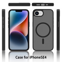 Coque hybride antichoc pour iPhone 17e 16e, finition mate anti-traces de doigts, fine, magnétique, qualité militaire