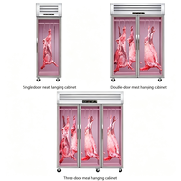 Vitrine Réfrigérée Verticale Commerciale en Acier Inoxydable pour Viande, Idéale pour Boucherie et Supermarché