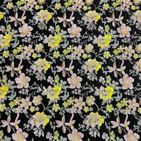 Tissu en velours 100% polyester CAIZHI, brodé de sequins floraux multicolores, poids lourd 650g/m, robe de mariée de luxe pour filles, robe de soirée