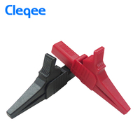 Cleqee-2 P2003 Pinces crocodiles de sécurité 5 couleurs 32A 1000V en plastique, adaptées aux fiches banane gainées de 4 mm