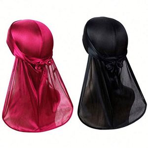 Bandeau en satin soyeux et ensembles de durags pour homme, bonnets durag, bandanas personnalisables avec logo, foulards et bandeaux pour cheveux - Product Image 1