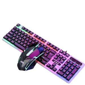 AOC KM100 <b>Wired</b> <b>Keyboard</b> Mouse Combo 104 Keys RGB Backlit Mechanical Feel Gaming Set - Product Image 5