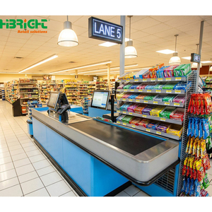 Comptoir de caisse multifonctionnel pour supermarché, terminal de point de vente, bureau de caisse, table de paiement en libre-service pour magasin - Product Image 5