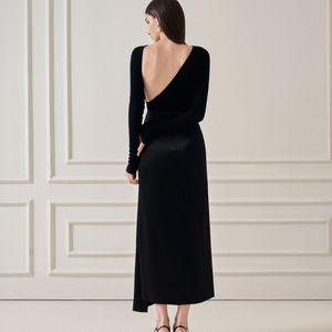 2025 vêtements pour femmes à la mode nouveau Design jupes formelles pour femmes LIIA SILK-BLEND MIDI WRAP JUPE Mison Satin Twist-Front - Product Image 2