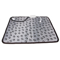 Lit chauffant réglable pour animaux de compagnie, couverture électrique avec cordon en acier résistant à la mastication, coussin chauffant pour animaux de compagnie