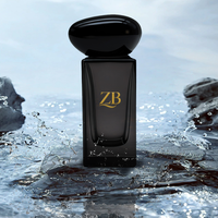 Flacon de parfum vide en verre de luxe noir à haute perméabilité, coffret cadeau personnalisé, personnalisation privée