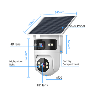 Cámara <span class=keywords><strong>Solar</strong></span> Nighthawk <span class=keywords><strong>Vision</strong></span> 4G con Tarjeta SIM, Rotación PTZ de 360 Grados, Detección de Movimiento, Cámara <span class=keywords><strong>Solar</strong></span> Exterior de Doble Lente de 6MP - Product Image 3