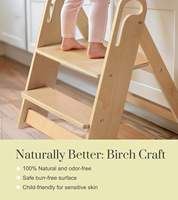 Tabouret d'appoint moderne en bambou pour enfants, mobilier écologique et durable avec siège rigide pour la maison, la salle de bain, la cuisine et les tout-petits
