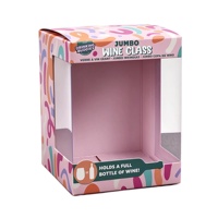 Boîte d'expédition en papier d'art blanc imprimé, écologique, avec fenêtre transparente en PVC, logo personnalisé pour l'affichage de tasses en magasin, emballage cadeau